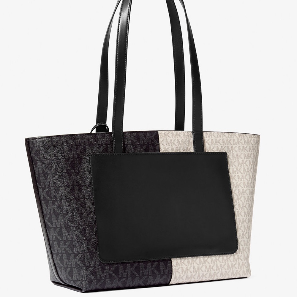 Michael Kors Jet Set Medium Two-Tone Logo Tote Shoulder Bag
BLACK COMBO NWT - Picture 3 of 16